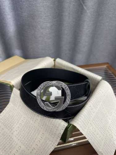 特 Gucci皮带 4.0印花面料，内衬原版皮底。配以经典互扣式花纹Gg铜金属扣头，原单品质，专柜同款