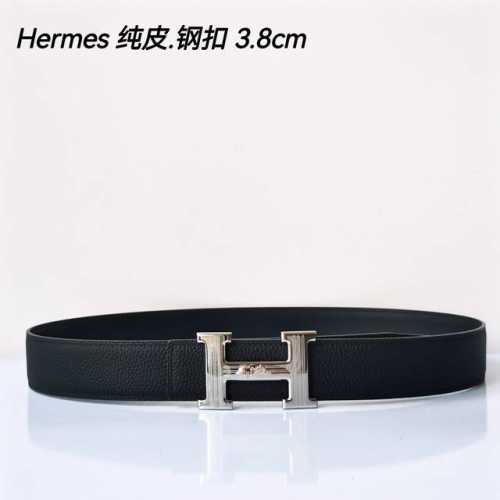 特 Hermes㊣ 原单爱马仕，宽3.8Cm进口原版皮带身，双面可两面用，精品电镀五金 ！