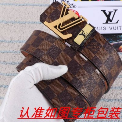 品名：Lv..路易..威登原单 材料：百分百头层牛皮，保证真皮。24K纯钢扣双面可用专柜同等质量， 送人自用首选 包装： 请认准如图专柜包装，赠送打孔器，银联发