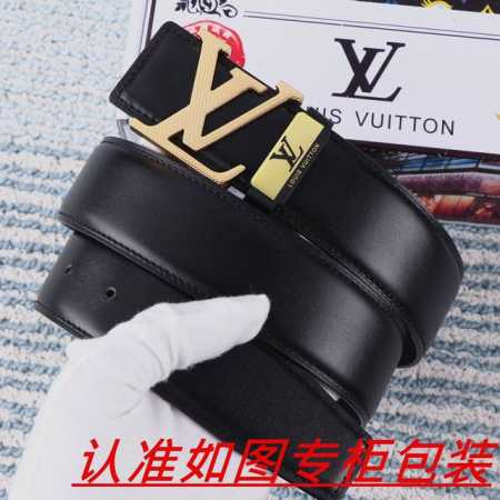 男士腰带：Lv·路易斯登·原单· 男士皮带：百分百头层牛皮，保证真皮。24K纯钢扣双面可用专柜同等质量， 送人自用首选 包装： 请认准如图专柜包 - 点击图像关闭