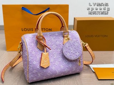 Lv枕头包 Speedy时尚又百搭 具有独特的艺术气息 简单百搭 颜值高 日常出街首选 尺寸25 19