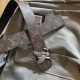 特 Lv Dove 双面腰带宣示 .秋冬秀场的潮流主旨。飞鸽衔橄榄枝振臂展翅，化身 Lv 搭扣的 V 字，于中央熠熠生辉。经典 Monogram 图案和素净色彩