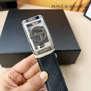 品牌： 阿玛尼 新款进口小牛皮，手感细腻柔软。搭配纯钢自动精品钢扣，宽度：3.5Cm