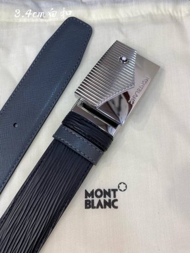 Mont～Blanc万～宝龙 宽3.5Cm 采用头层牛皮 精品针式扣头 自由裁剪商务休闲皮带