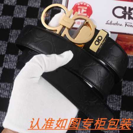 男士腰带：菲拉格木原单 男士皮带：百分百头层牛皮，保证真皮。24K纯钢扣双面可用专柜同等质量， 送人自用首选 包装： 请认准如图专柜包装，赠送打孔器，银联发票， - 点击图像关闭