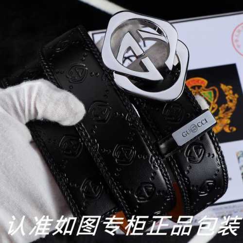 品名：古奇.Gu Cci原单 型号：认准如图专柜包装，赠送打孔器 材料：百分百头层牛皮，保证真皮。24K纯钢扣G花纹系列专柜同等质量， 送人自用首选 包装： 请