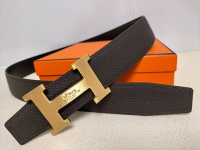Hermes.爱马仕 官网同步 宽度38Mm 原版荔枝搭带身搭配原版精品钢扣，男装的经典搭配，可双面使用完美配饰！