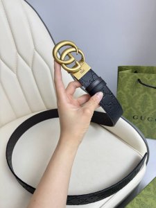 gucci，原厂精密电渡扣头，意大利原厂皮，宽3.8Cm，代购级。