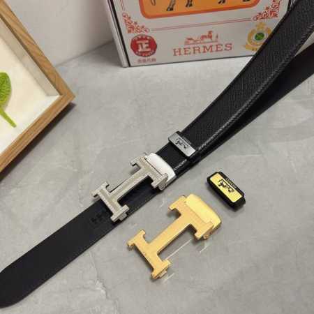品名：爱马仕.Hermès 自动带 材质：原单牛皮腰带 百分百头层牛皮腰带保证真皮，24K纯钢扣，专柜原单品质、做工精细，时尚大牌，送人自用首选 - 点击图像关闭