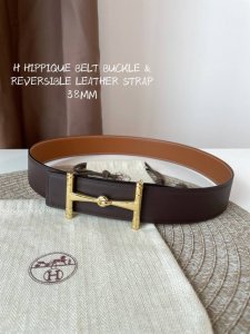 官网同步 Hermes-H Hippique Belt Buckle & Reversible Leather Strap Mm