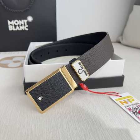 品名：万宝龙.Montblanc原单 腰带 皮带 型号：挂扣，新款原版经典精品双色挂扣，实物拍摄，原版头层牛皮 材料：百分百头层牛皮，保证真皮。双面可用专柜同等 - 点击图像关闭