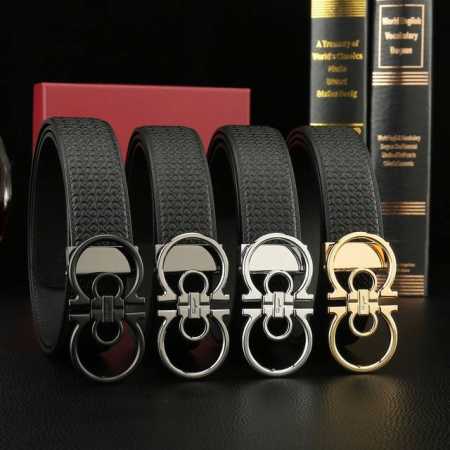 特 菲拉格慕秘原单高端品质专柜官网同步支持NFC感应宽度3.5精美扣头意大利进口头层小牛皮原版花纹纹理消晰真实感超强打造全新的视觉3D郊果高档客户入手送礼自用佳 - 点击图像关闭