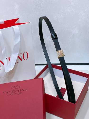 Valentino Garavani Vlogo Signature 可双面 Vlogo Signature可双面佩戴小牛皮腰带 - 施华洛世奇仿水晶装饰vlo