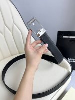 特 Montblanc万宝龙 宽3.5Cm 采用头层牛皮 精品针式扣头 自由裁剪商务休闲