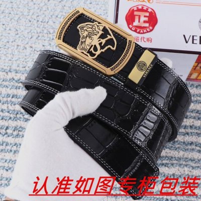 男士腰带：范思哲 原单 男士皮带：百分百头层牛皮，保证真皮。24K纯钢扣双面可用专柜同等质量， 送人自用首选 包装： 请认准如图专柜包装，赠送打孔器，银联发票，
