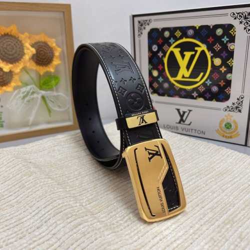 品名：Lv..路易..威登原单 材质：原单牛皮腰带 百分百头层牛皮腰带保证真皮，24K纯钢扣，专柜原单品质、做工精细，时尚大牌，送人自用首选 包装： 请认准如图