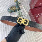 古奇 特种皮腰带系列 ，原厂五金精品不锈钢扣，手感柔软舒适 宽3.8Cm。