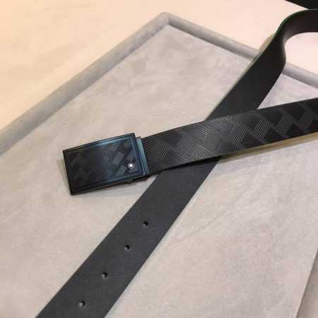 万宝、龙 Mont Blanc 新款 进口原厂牛皮压花 尺寸3.5Cm 顶级 - 点击图像关闭