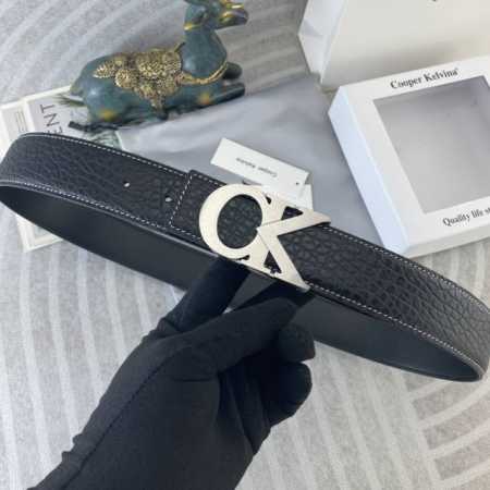 Ck 特种皮腰带系列 ，原厂五金精品不锈钢扣，手感柔软舒适 宽3.8Cm。 - 点击图像关闭