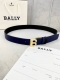 特 3.5Cm Bally 巴利双色手掌纹头层小牛皮 两面可用，配有金银字母扣头该皮带可调节，且能根据需要剪裁质量保证达到修身效果