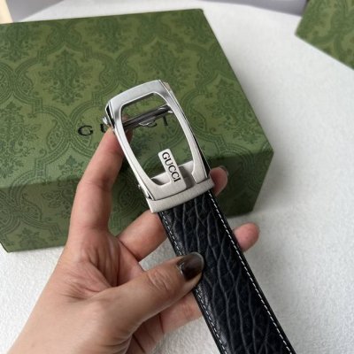 特 品牌：【古奇】新款进口小牛皮，手感细腻柔软。搭配纯钢自动精品钢扣，男士必备！宽度：3.5Cm