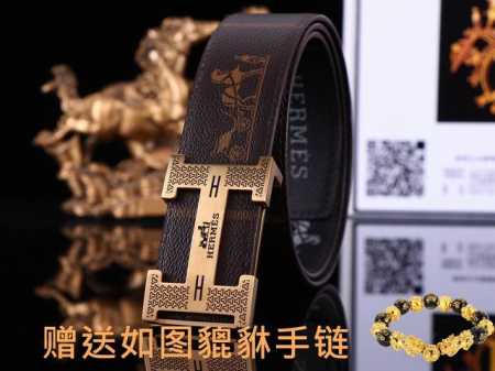 皮带：爱玛仕.Her...原单 腰带：百分百头层牛皮，保证真皮。24K纯钢扣双面可用专柜同等质量， 送人自用首选 包装： 请认准如图专柜包装，赠送打孔器，银联发 - 点击图像关闭
