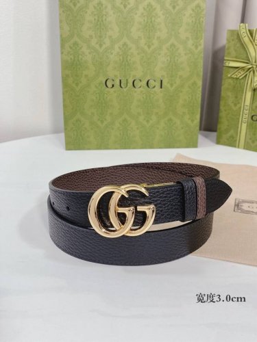 女款 配全套包装礼盒 Gucci 新款原单腰带，转动精品扣头双面可用，正品开模定制进口原版皮底，宽度3.0Cm