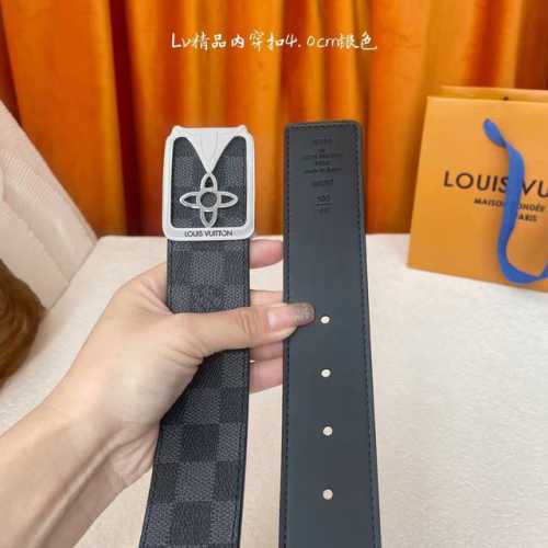 Louis Vuitton ：经典原单品质，经典压花面配原版平纹底，原单精品内穿钢扣，精工制作，细节看图，实物拍摄，高端奢华，宽度4.0Cm