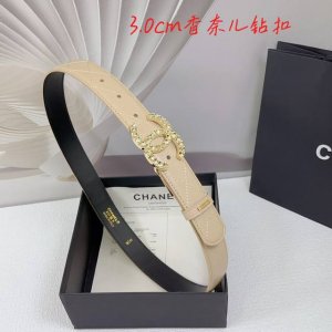 3.0Cm香奈儿腰带，双面头层牛皮，长度：.75.80.85.90.95.100.欧，满钻五金铜扣原版开模定制庆祝]