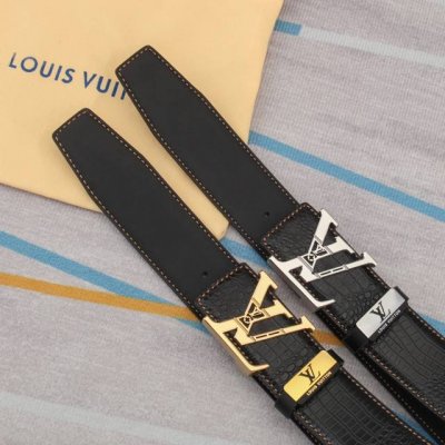 腰带皮带：Lv 路易威登原单牛皮皮带 P200 男款皮带：材质百分百头层牛皮腰带保证真皮皮带，专柜原单品质、做工精细，时尚大牌，送人自用首选包装： 请认准如图专
