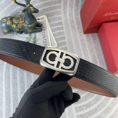 菲拉格慕 特种皮腰带系列 ，原厂五金精品不锈钢扣，手感柔软舒适 宽3.8Cm。