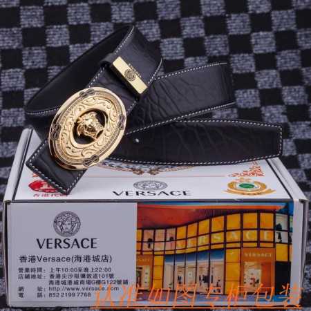 品名：范思哲 皮带原单腰带 材料：百分百头层牛皮腰带，保证真皮皮带，专柜原单品质、做工精细，送人自用首选 包装： 请认准如图专柜包装，赠送打孔器，银联发票，宽度 - 点击图像关闭