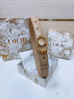 Dior Montaigne Jolie Belt 光滑小牛皮和白色树脂珍珠 饰有*Christian Dior*标志 羊皮菱格腰带3.0Cm