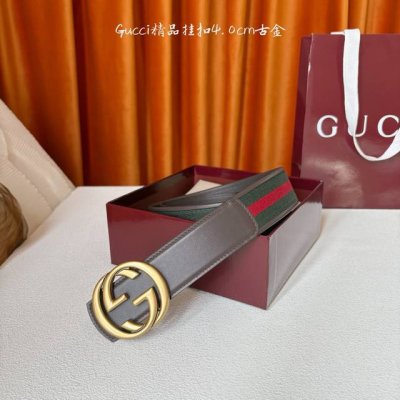Gucci 4.0Mm 男款 双面原厂皮 双面使用 原厂精品扣头 高端顶级品质 休闲百搭 专柜同款