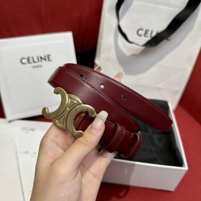 特 赛琳〖Céline〗女士腰带 带身采用进口双面牛皮 搭配凯旋门扣 手感柔软细腻，上身效果超级好看 宽度2.5Cm