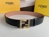 潮流达人推荐 -Fendi芬迪男士Ff镂空金属扣头层牛皮双面用腰带，时尚潮流必入单品4.0Cm
