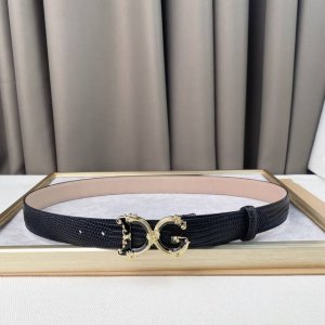 特 D&G 腰带新款 精工铜制五金扣，原版蜥蜴纹牛皮，手感超级细腻！宽度3.0Cm