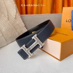 特 爱马仕Hermes 原单爱马仕，宽3.8Cm进口原版皮带身，双面可两面用，精品电镀五金 ！