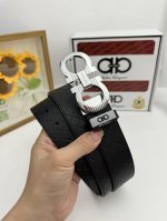 品名：菲拉格幕 原单 材质：原单牛皮腰带 百分百头层牛皮腰带保证真皮，24K纯钢扣，专柜原单品质、做工精细，时尚大牌，送人自用首选 包装： 请认准如图专柜包装赠