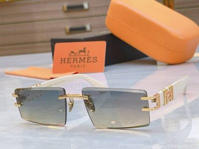 Herme* 爱马*仕新款太阳镜，Model：9708，Size：59口17-143
