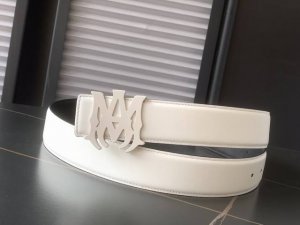 Amiri 新款全新工艺、原版走线3.8Cm双面腰带法国原厂小牛皮，A级钢扣 品质毋庸置疑 没有更好 只有最好,升级版
