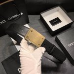 Dg 宽4.0Cm Dolce&Gabbana 新款 进口荔枝纹牛皮 Lux 鞍皮腰带，雅致配饰，搭配双电镀标牌