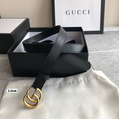 特 Gucci古驰 全套包装 男女款通用 腰带采用标志性的古铜色Gg搭扣设计，搭配上乘皮料精制而成。