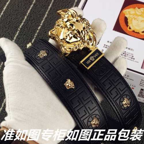 品名：范思哲.Ver…Sace原单 型号：认准如图专柜包装，赠送打孔器 材料：百分百头层牛皮，保证真皮。美人头，24K钢扣，镶嵌满满美杜莎人头五