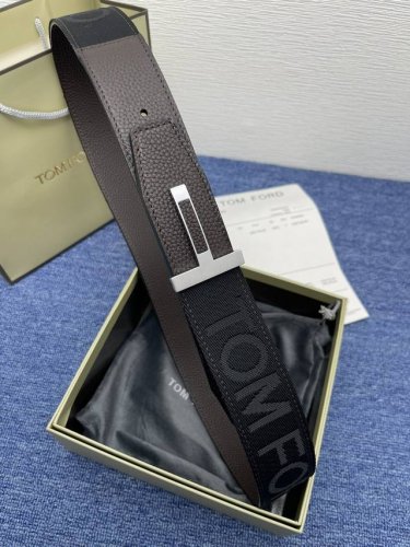 Tom 、Ford 汤姆、福特。新品双面进口小牛皮，简约商务男士腰带，4.0Cm宽