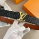 Lv 特种皮腰带系列 ，原厂五金精品不锈钢扣，手感柔软舒适 宽3.8Cm。