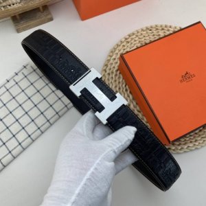 爱马仕 特种皮腰带系列 ，原厂五金精品不锈钢扣 手感柔软舒适 宽3.8Cm。