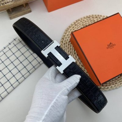 爱马仕 特种皮腰带系列 ，原厂五金精品不锈钢扣 手感柔软舒适 宽3.8Cm。