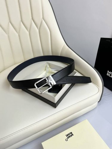 特 Montblanc万宝龙 宽3.5Cm 采用头层牛皮 精品针式扣头 自由裁剪商务休闲皮带