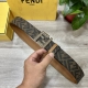 特 Fendi 芬迪 专柜同款 宽4.0Cm 双环正反用腰带 Ff按钉搭扣 土黄Cuoio Romano皮革材质 反面面料带有烟草黄和黑色Ff图案 四方金属饰面